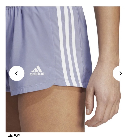 adidas Lilac 3-Stripe Athletic Shorts | Size S | NWT - Picture 3 of 7